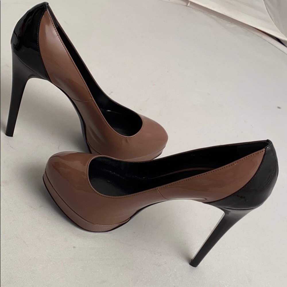 Ruthie Davis brown black two-tone platform stiletto heels 39 - Picture 2 of 15